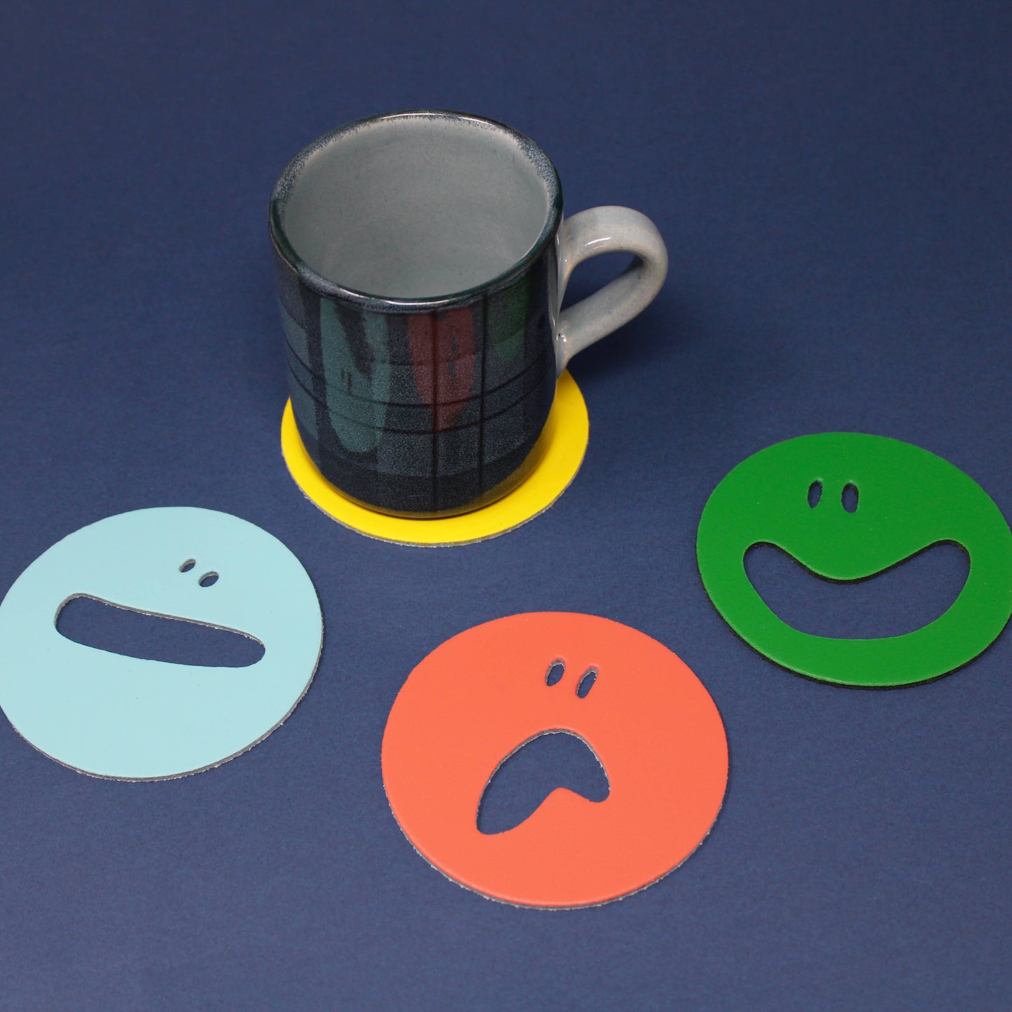 Ark Colour Design - Funny Like You - Set of 4 Leather Coasters