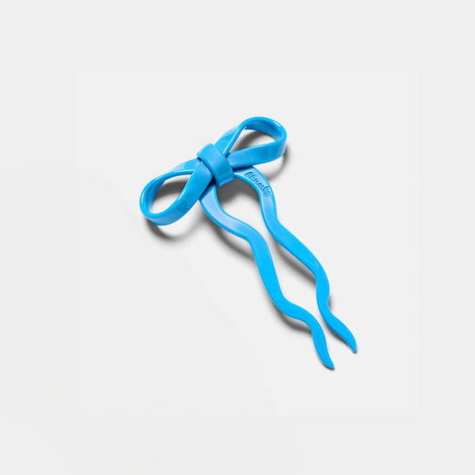 CHUNKS - Bow Hairpin in Small Blue