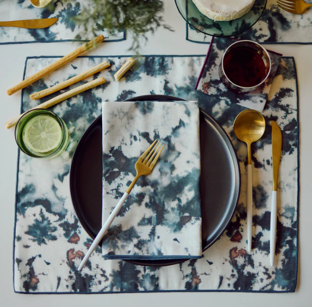 Grey Marble Placemats (set of 4) - Goldie Home
